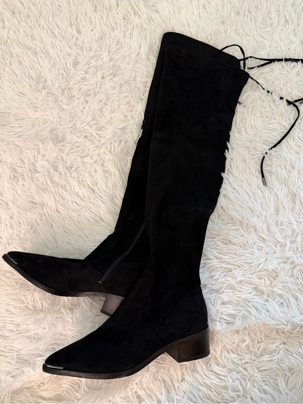 Marc Fisher LTD Black Over the Knee Boots 5M Stretch NWOT